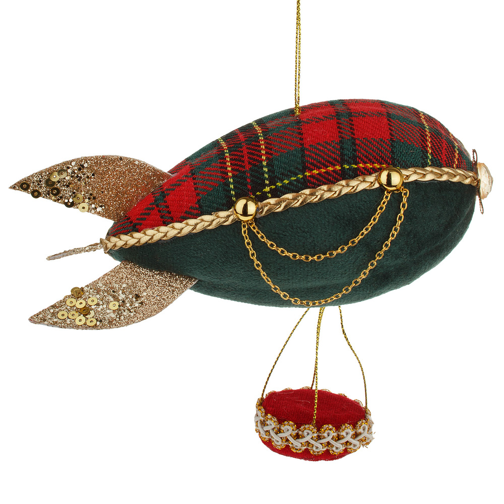 Velvet christmas tree decoration Airship